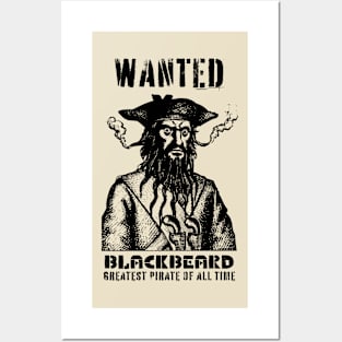 Blackbeard Pirate Posters and Art